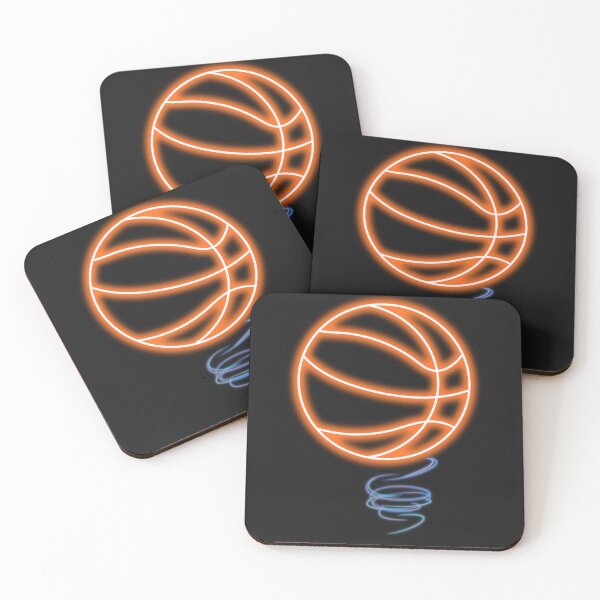 Item preview, Neon Glowing Basketball Icon - Modern Sport Art designed and sold by alalame.