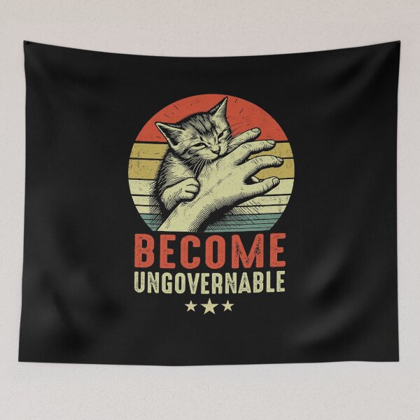 Item preview, Become Ungovernable - Cute Cat Biting Hand Funny Meme designed and sold by FernaRoje.
