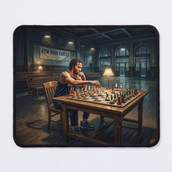 Artikelvorschau, Jalen Brunson NY Knicks MVP Playing Basketball Chess entworfen und verkauft von Home Decor Art.