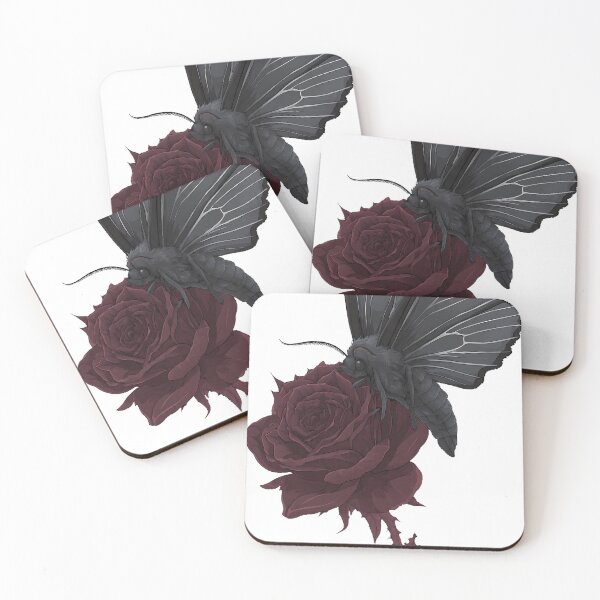 Item preview, Moth on Gothic Rose designed and sold by IllumeInk.