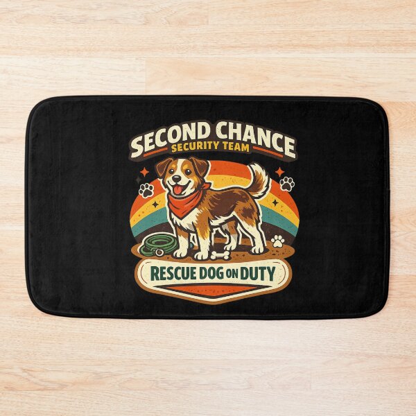 Item preview, Second Chance Security Team Rescue Dog Retro Adoption Shirt designed and sold by Concrete Coffee Studio.