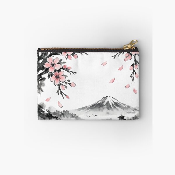 Item preview, Japanese cherry blossom pattern, brush-painting (ink wash) style_03 designed and sold by JpnArts-Sak981.