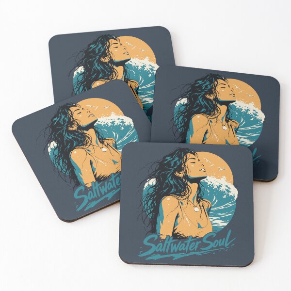 Item preview, Saltwater Soul Coastal Beach Sunset Design designed and sold by PrintandJoy.