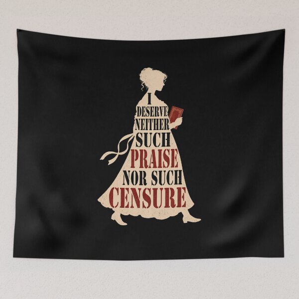 Item preview, Pride and Prejudice Elizabeth Bennet Silhouette Quote Design designed and sold by Fenay Designs.