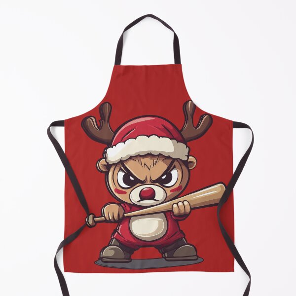 Item preview, Angry Red Nosed Reindeer Baseball Bat Funny Christmas Design designed and sold by DeadPixlDesigns.