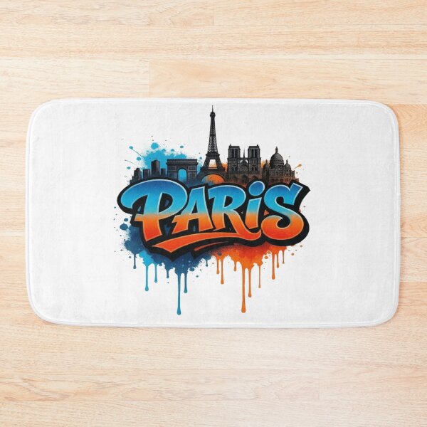Item preview, Paris Graffiti Typography – Urban Street Art Design designed and sold by GraffiCity.