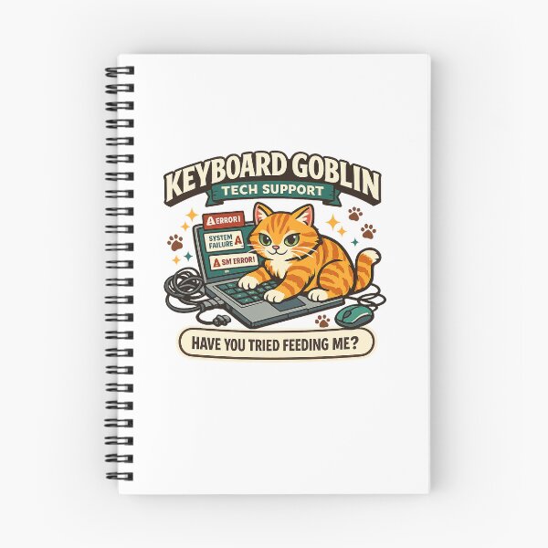Item preview, Keyboard Goblin Tech Support Orange Cat Funny Office Shirt designed and sold by Concrete Coffee Studio.