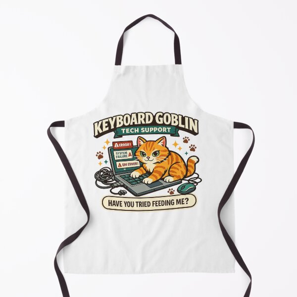 Item preview, Keyboard Goblin Tech Support Orange Cat Funny Office Shirt designed and sold by Concrete Coffee Studio.