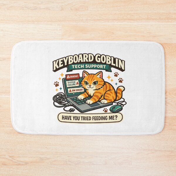 Item preview, Keyboard Goblin Tech Support Orange Cat Funny Office Shirt designed and sold by Concrete Coffee Studio.