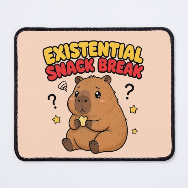 Item preview, Funny Capybara Overthinking Snack Humor designed and sold by Gentlestate.
