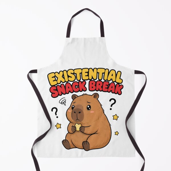 Item preview, Funny Capybara Overthinking Snack Humor designed and sold by Gentlestate.
