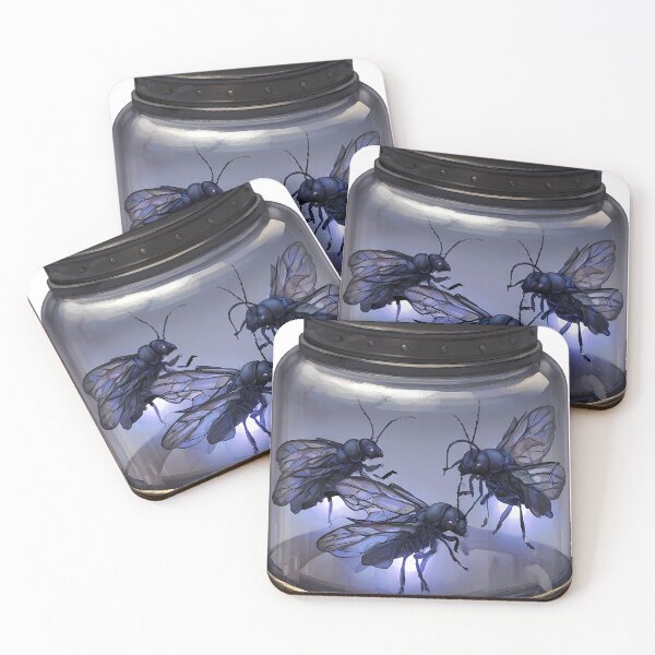 Item preview, Dark Fireflies in Gothic Jar designed and sold by IllumeInk.