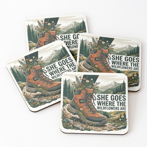 Item preview, She Goes Where The Wildflowers Are Shirt – Hiking Boot Nature Adventure Tee designed and sold by DmaarGroup.