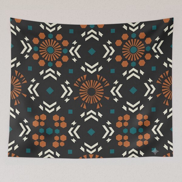 Item preview, Sunfire Medallion Tribal Deco Geometric Pattern designed and sold by AbderraimArt.