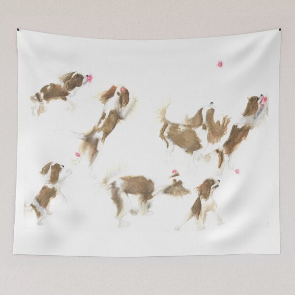 Item preview, cavalier king charles spaniel puppy dog designed and sold by ShePaintsMusic.