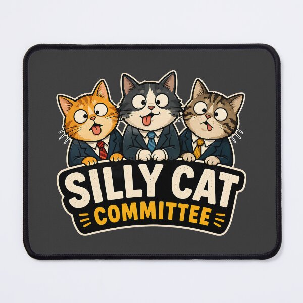 Item preview, Silly Cat Committee – Funny Board Meeting Cats in Suits Graphic designed and sold by cursotti.