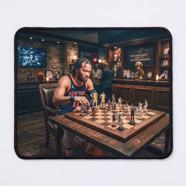 Artikelvorschau, Jalen Brunson NY Knicks MVP Playing Basketball Chess entworfen und verkauft von Home Decor Art.