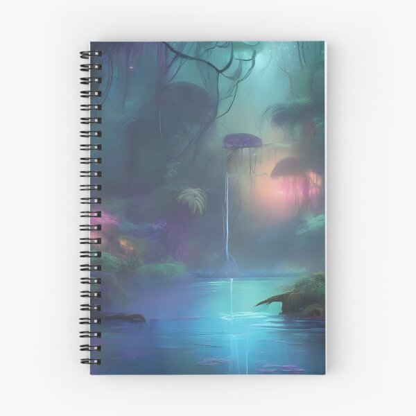 Item preview, Surreal Bioluminescent Night Jungle designed and sold by Fanta-sticky.