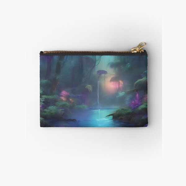 Item preview, Surreal Bioluminescent Night Jungle designed and sold by Fanta-sticky.