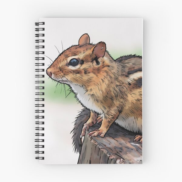 Item preview, Chipmunk on a Stump -Line Drawing designed and sold by tomorrowsart.