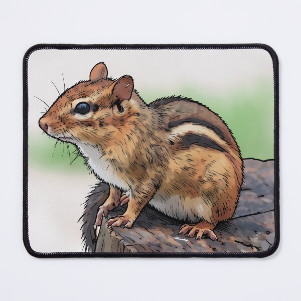 Item preview, Chipmunk on a Stump -Line Drawing designed and sold by tomorrowsart.