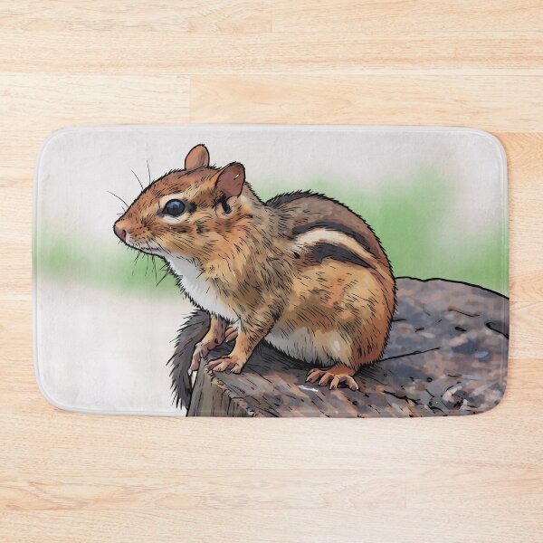 Item preview, Chipmunk on a Stump -Line Drawing designed and sold by tomorrowsart.