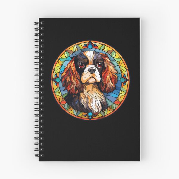 Item preview, Cavalier King Charles Spaniel Dog Stained Glass Leadlight Artistic Design Mom Dad designed and sold by rafaeltto.