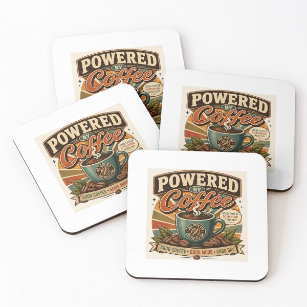 Item preview, Powered by Coffee | Vintage Retro Coffee Lover Design designed and sold by OakEmber.