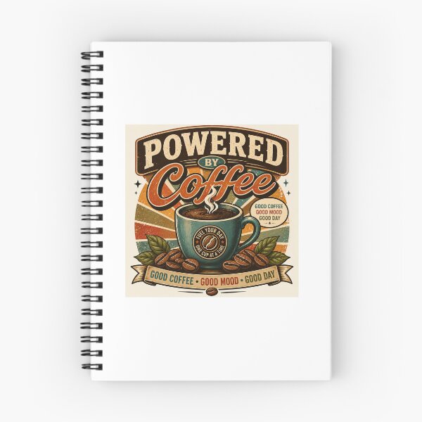 Item preview, Powered by Coffee | Vintage Retro Coffee Lover Design designed and sold by OakEmber.