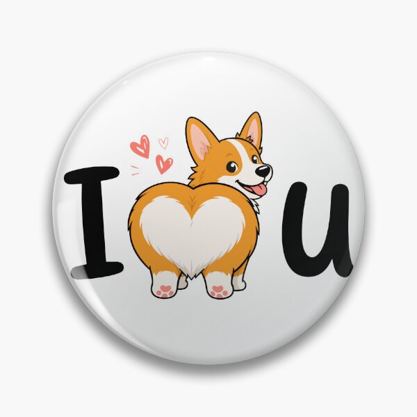 Item preview, I Heart You Corgi Butt | Funny Cute Dog Love designed and sold by pixiedustpaint.