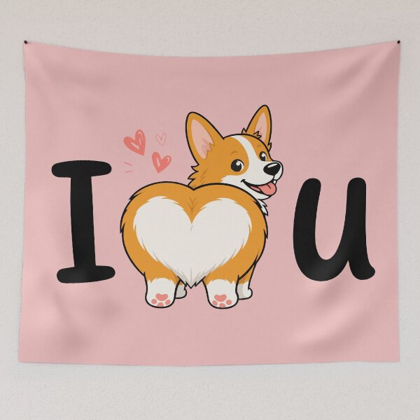 Item preview, I Heart You Corgi Butt | Funny Cute Dog Love designed and sold by pixiedustpaint.