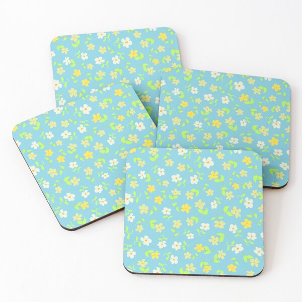 Item preview, Ditsy Yellow on Aqua designed and sold by Indra's Net.