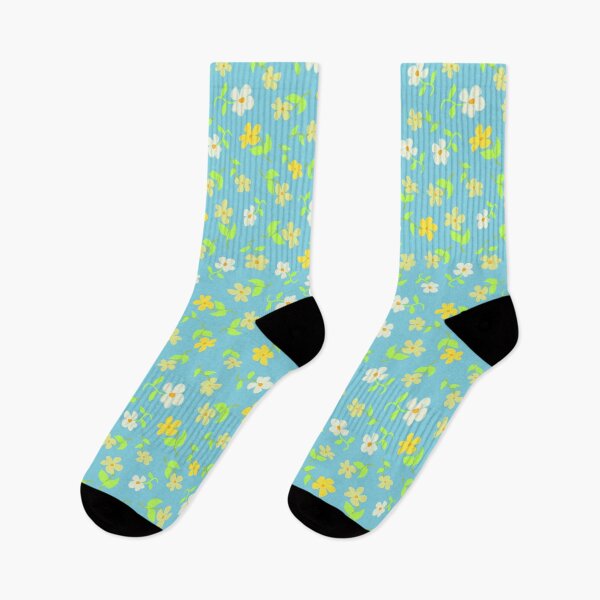 Item preview, Ditsy Yellow on Aqua designed and sold by Indra's Net.