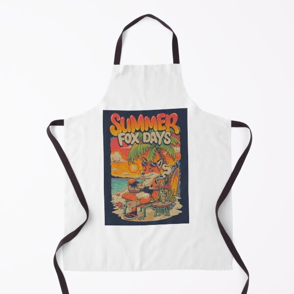 Item preview, Summer Fox Days – Retro Sunset Beach Fox designed and sold by PixelStyle Studio.