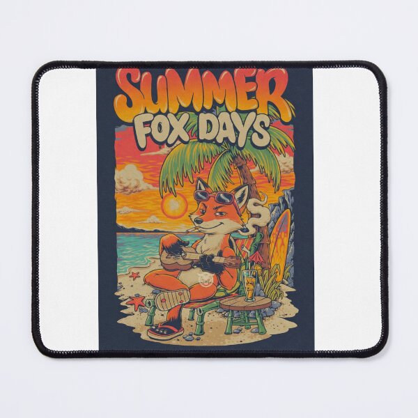Item preview, Summer Fox Days – Retro Sunset Beach Fox designed and sold by PixelStyle Studio.