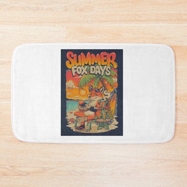 Item preview, Summer Fox Days – Retro Sunset Beach Fox designed and sold by PixelStyle Studio.