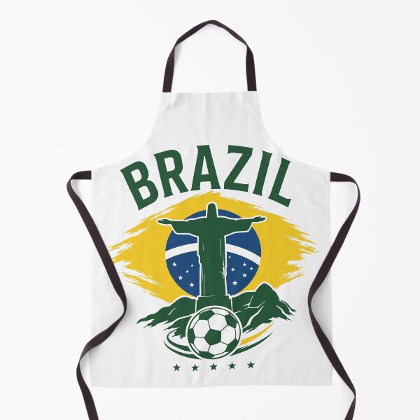 Item preview, Brazil Team Soccer with Christ the Redeemer | Brazilian Futbol designed and sold by pixiedustpaint.