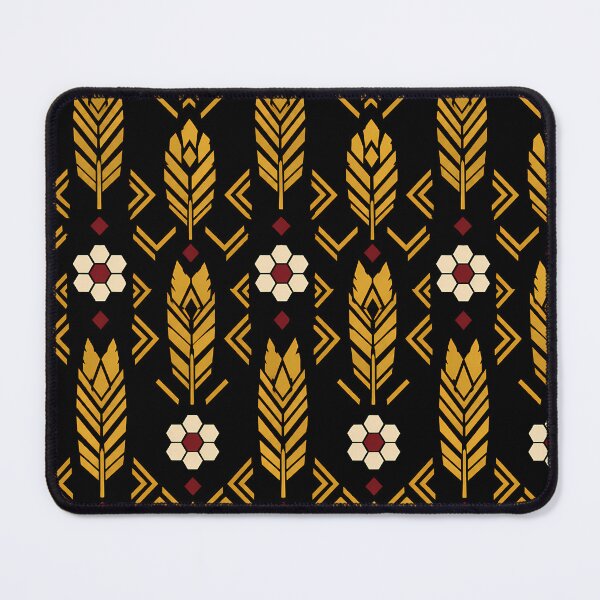 Item preview, Golden Feather Chevron Tribal Deco Pattern designed and sold by AbderraimArt.