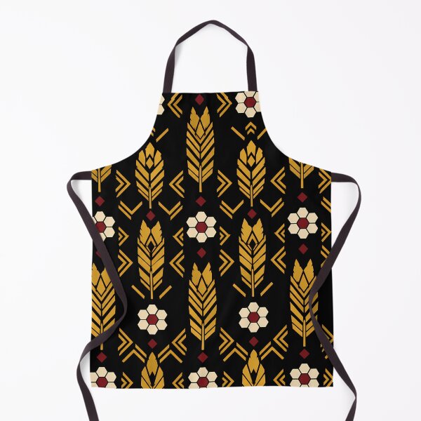 Item preview, Golden Feather Chevron Tribal Deco Pattern designed and sold by AbderraimArt.