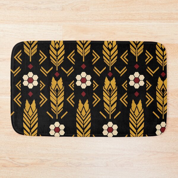 Item preview, Golden Feather Chevron Tribal Deco Pattern designed and sold by AbderraimArt.