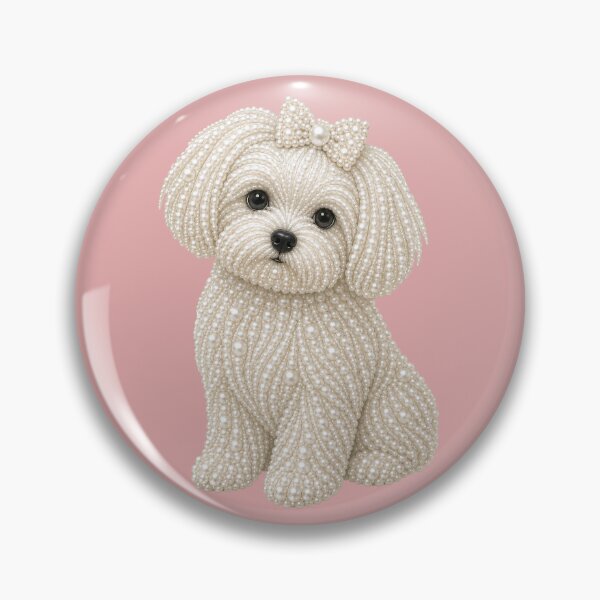 Item preview, Adorable Pearl-inspired White Maltese Puppy designed and sold by pixiedustpaint.