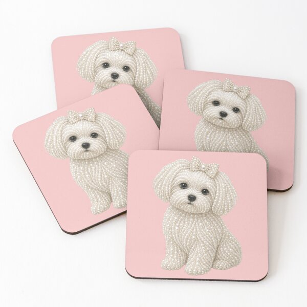 Item preview, Adorable Pearl-inspired White Maltese Puppy designed and sold by pixiedustpaint.