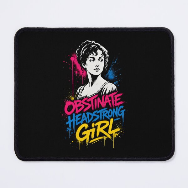 Item preview, Obstinate Headstrong Girl Pride and Prejudice Neon Graffiti Portrait designed and sold by Fenay Designs.