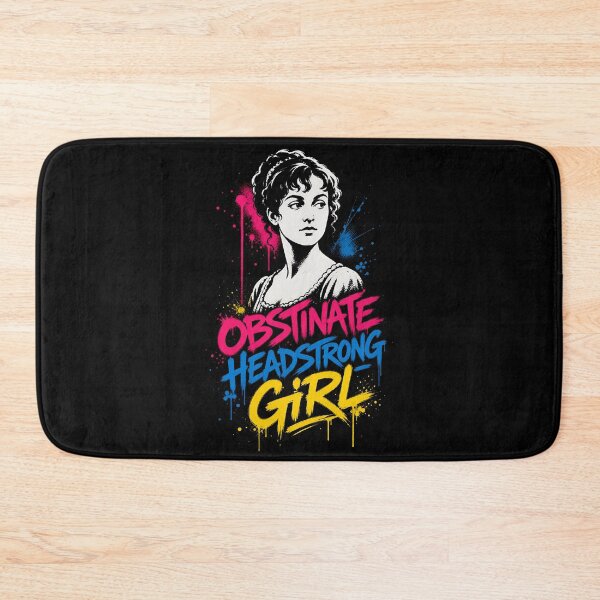 Item preview, Obstinate Headstrong Girl Pride and Prejudice Neon Graffiti Portrait designed and sold by Fenay Designs.