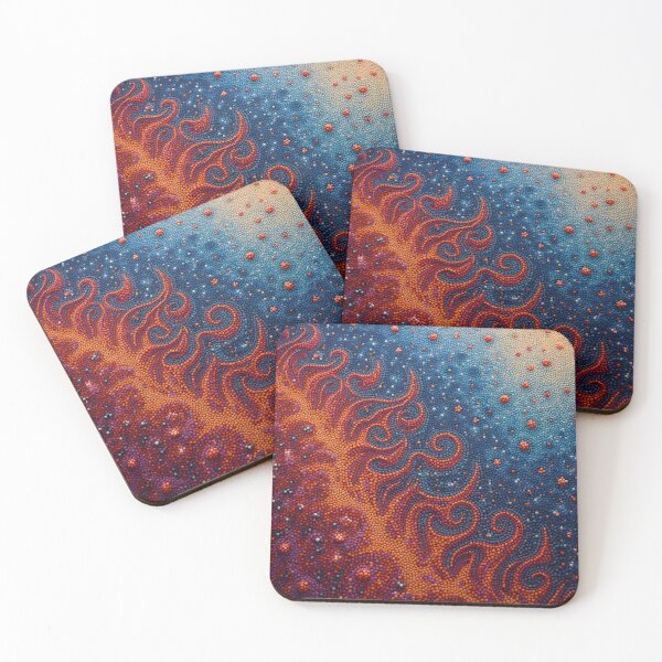 Item preview, Aboriginal Inspired Dot Art - An Ocean of Blazing Lava designed and sold by GrinGalore.
