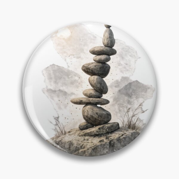 Item preview, T-Shirt - Sticker - Zen Balance Stone Tower designed and sold by ForeverPrintsOK.
