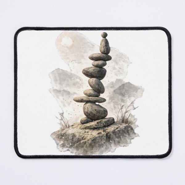 Item preview, T-Shirt - Sticker - Zen Balance Stone Tower designed and sold by ForeverPrintsOK.