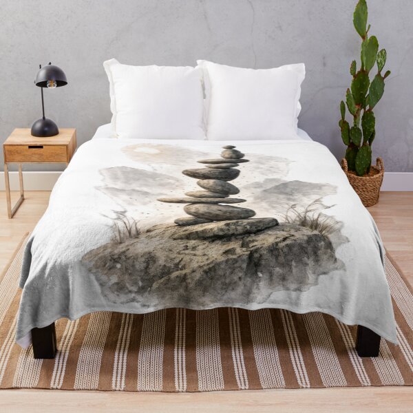 Item preview, T-Shirt - Sticker - Zen Balance Stone Tower designed and sold by ForeverPrintsOK.