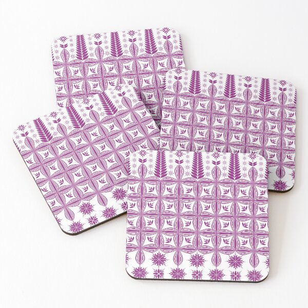 Item preview, Abstract Purple Leaf Geometric Seamless Pattern with Floral and Star Motifs for Textile and Surface Design designed and sold by Ei-Ei.