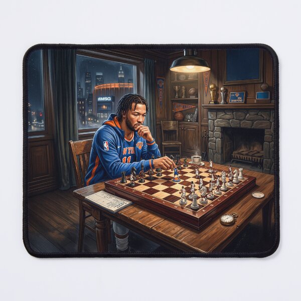 Artikelvorschau, Jalen Brunson NY Knicks MVP Playing Basketball Chess entworfen und verkauft von Home Decor Art.